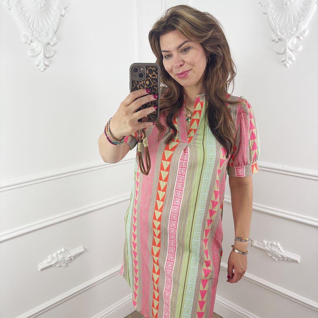 Tunika Jurk Pastel Multicolor - BlushFashionstore