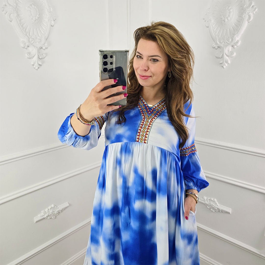 Zomerjurk Blauw - BlushFashionstore