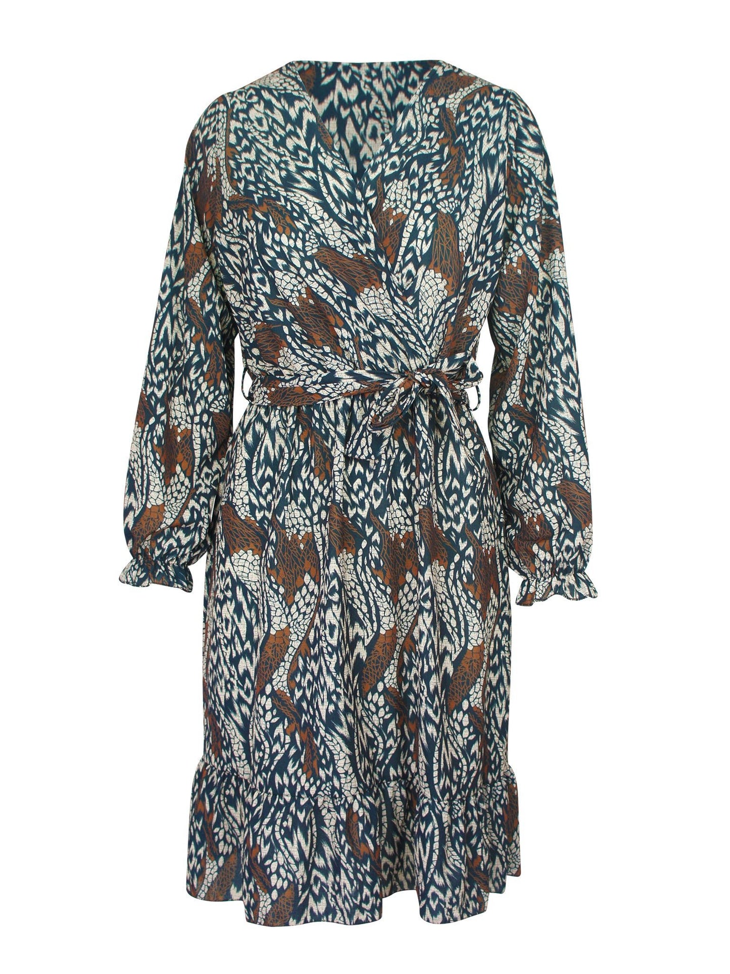 Animal Ruffel Dress - BlushFashionstore