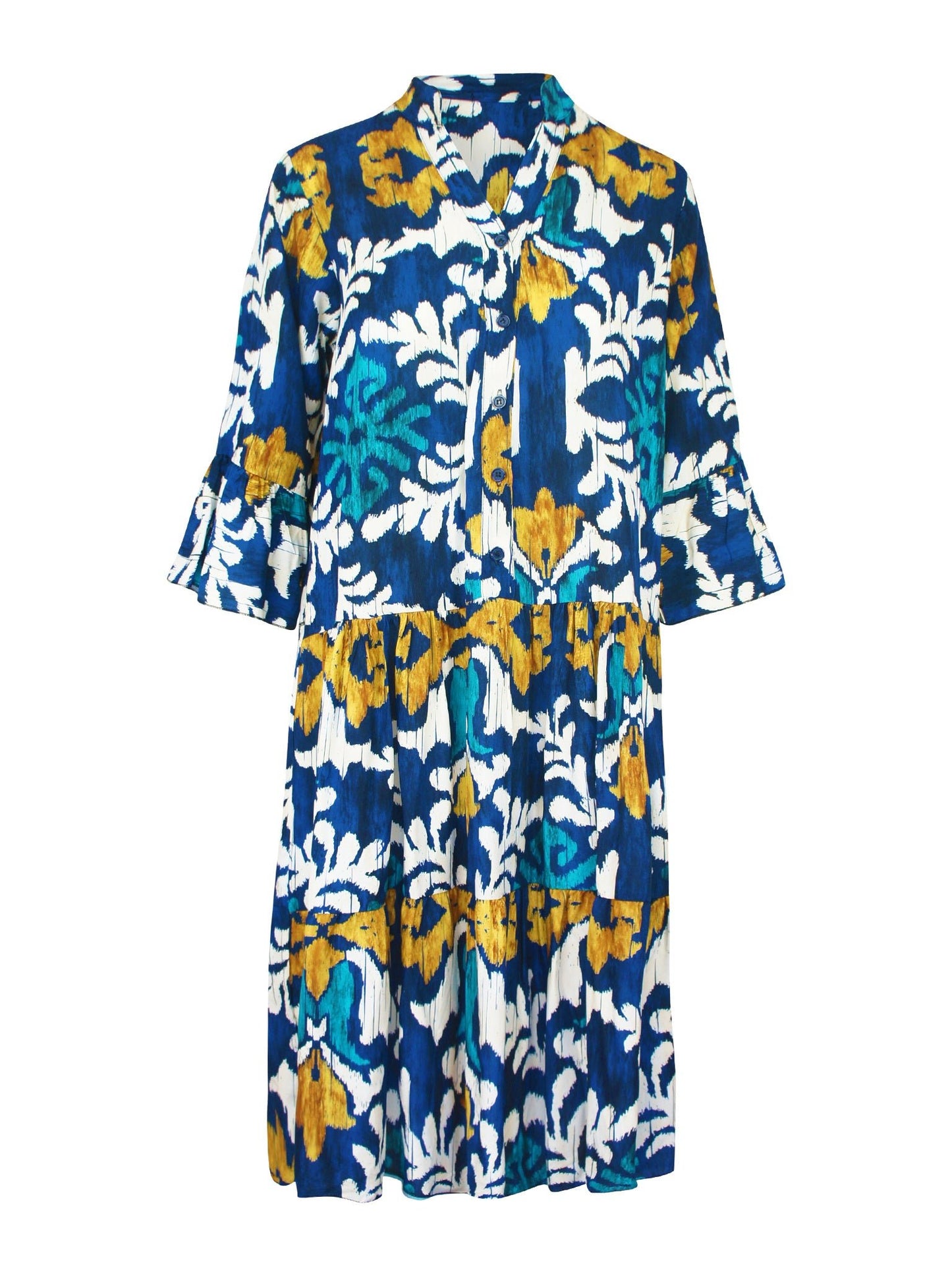 Barok Ibiza Dress Marine Blauw - BlushFashionstore