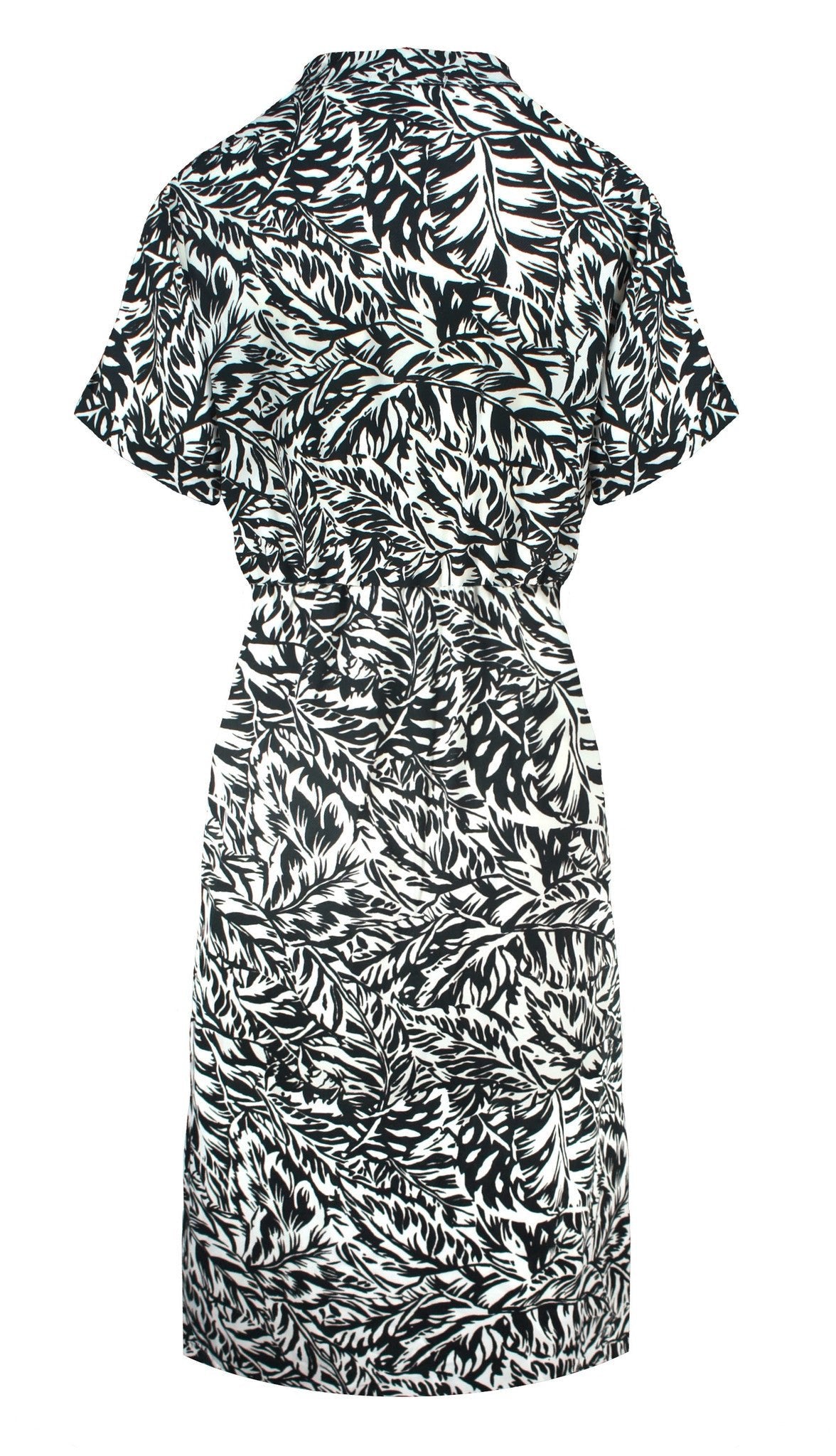 Bladeren Blouse Dress Zwart - BlushFashionstore