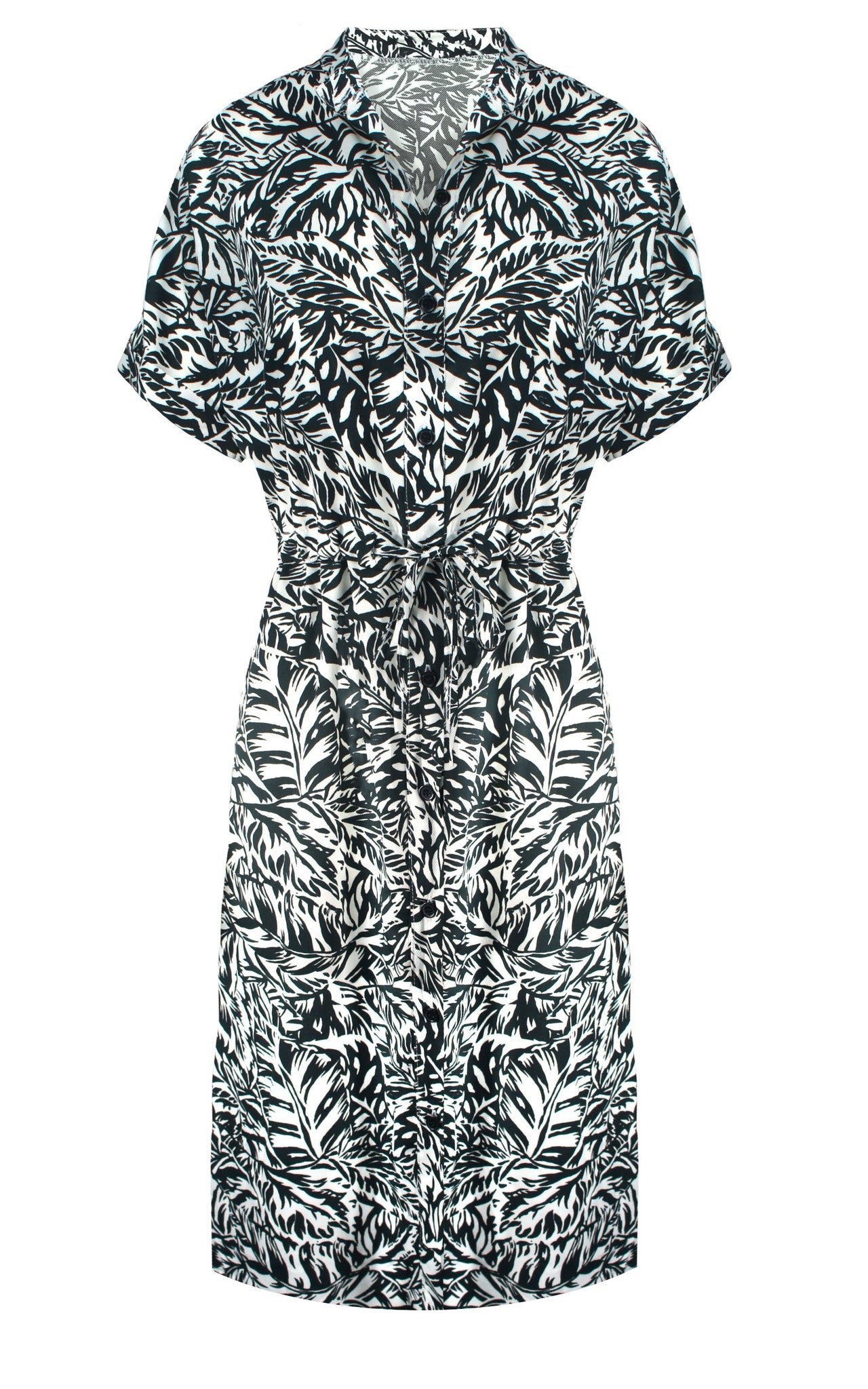 Bladeren Blouse Dress Zwart - BlushFashionstore