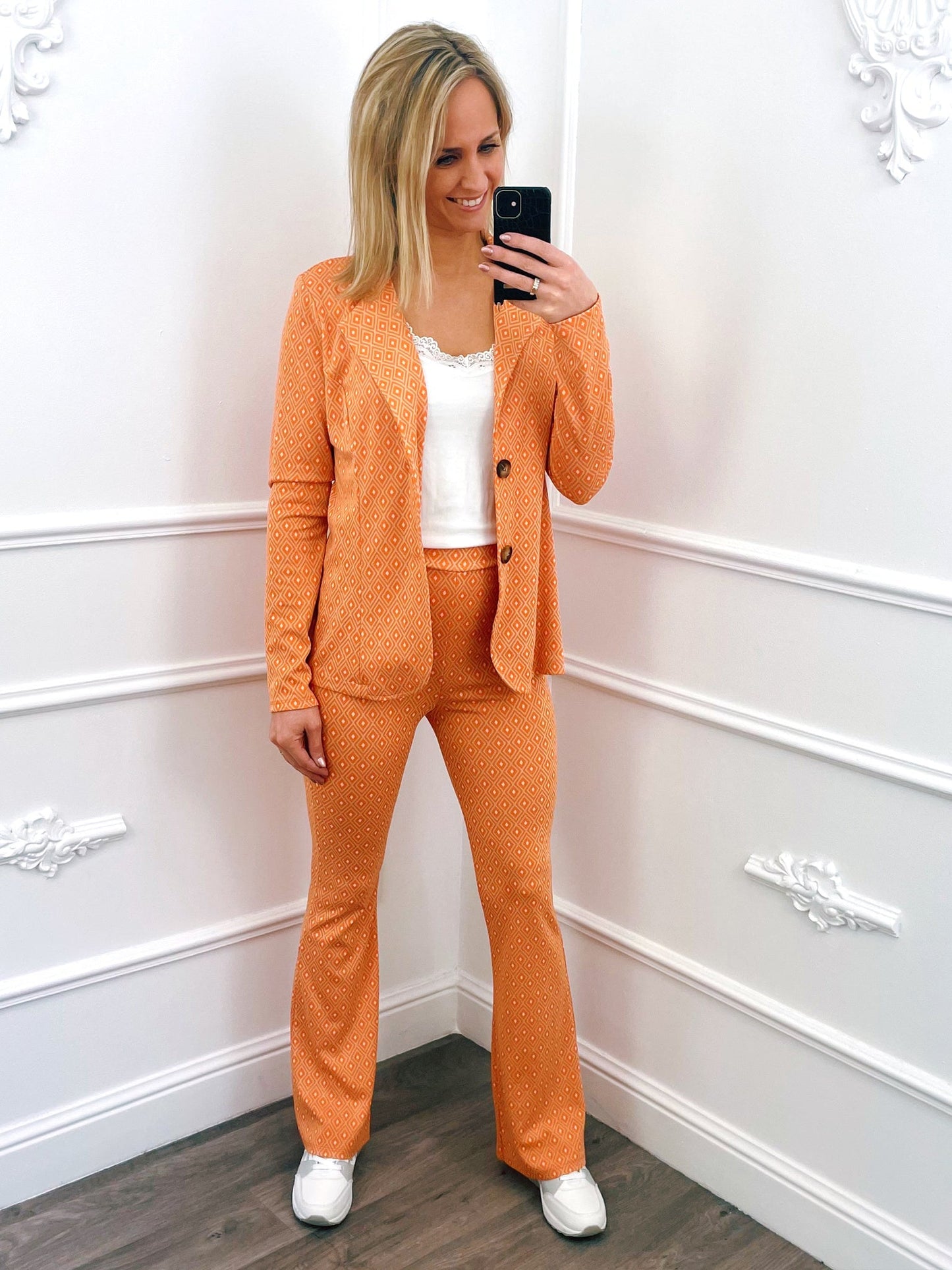 Diamond Blazer Oranje - BlushFashionstore