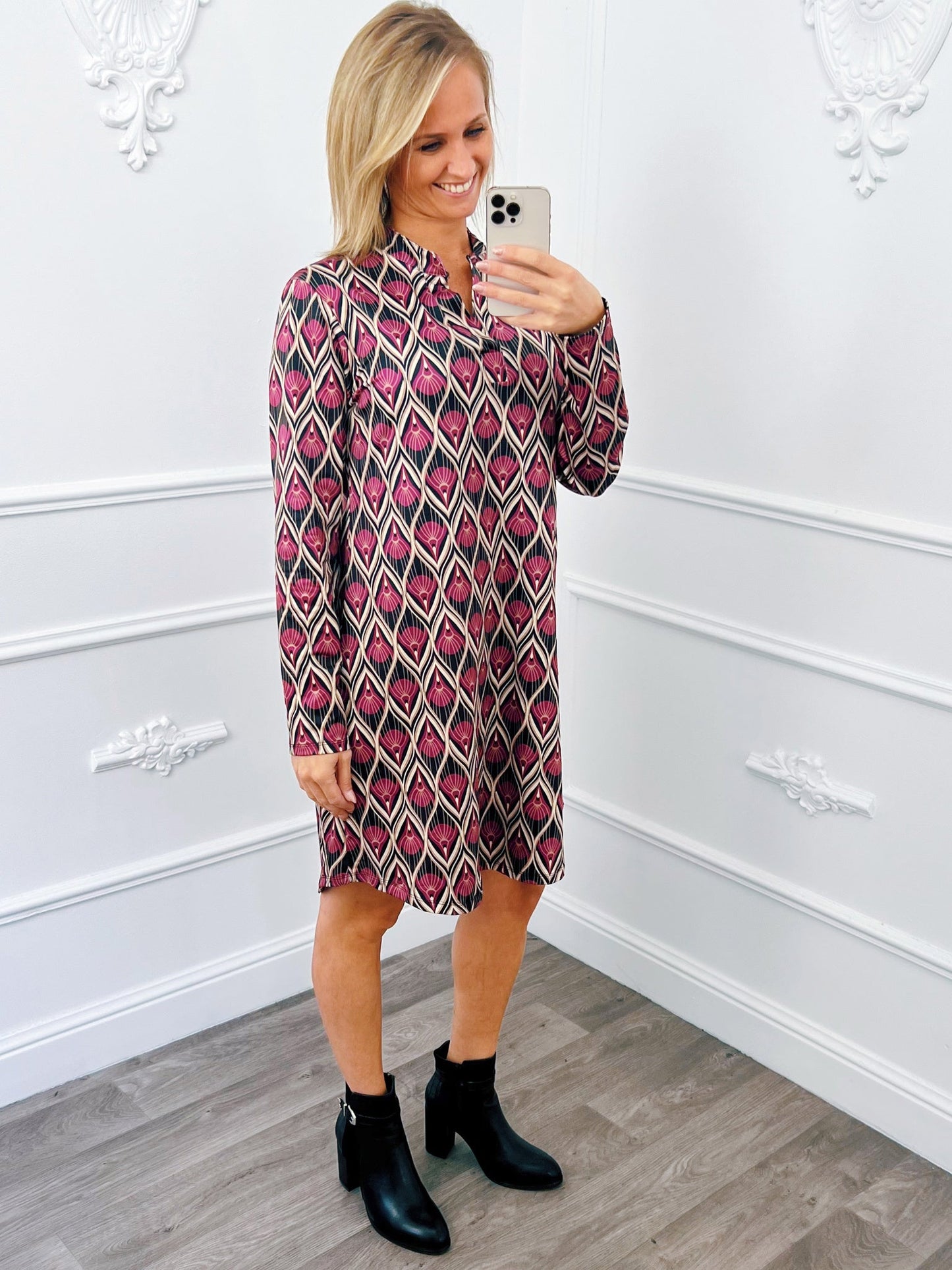 Feather Travel Dress Paars - BlushFashionstore