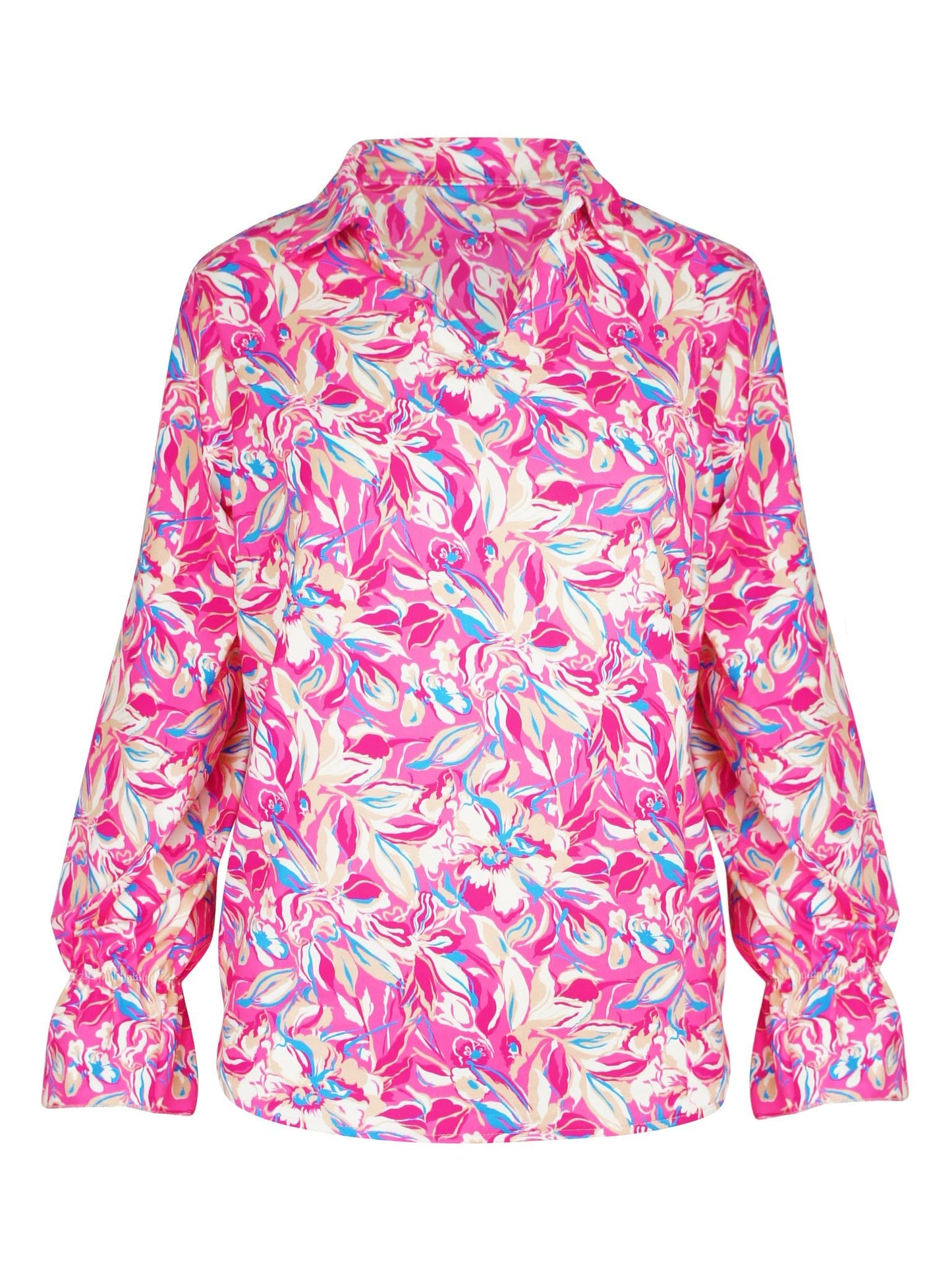 Flower Stretch Top Fuchsia - BlushFashionstore