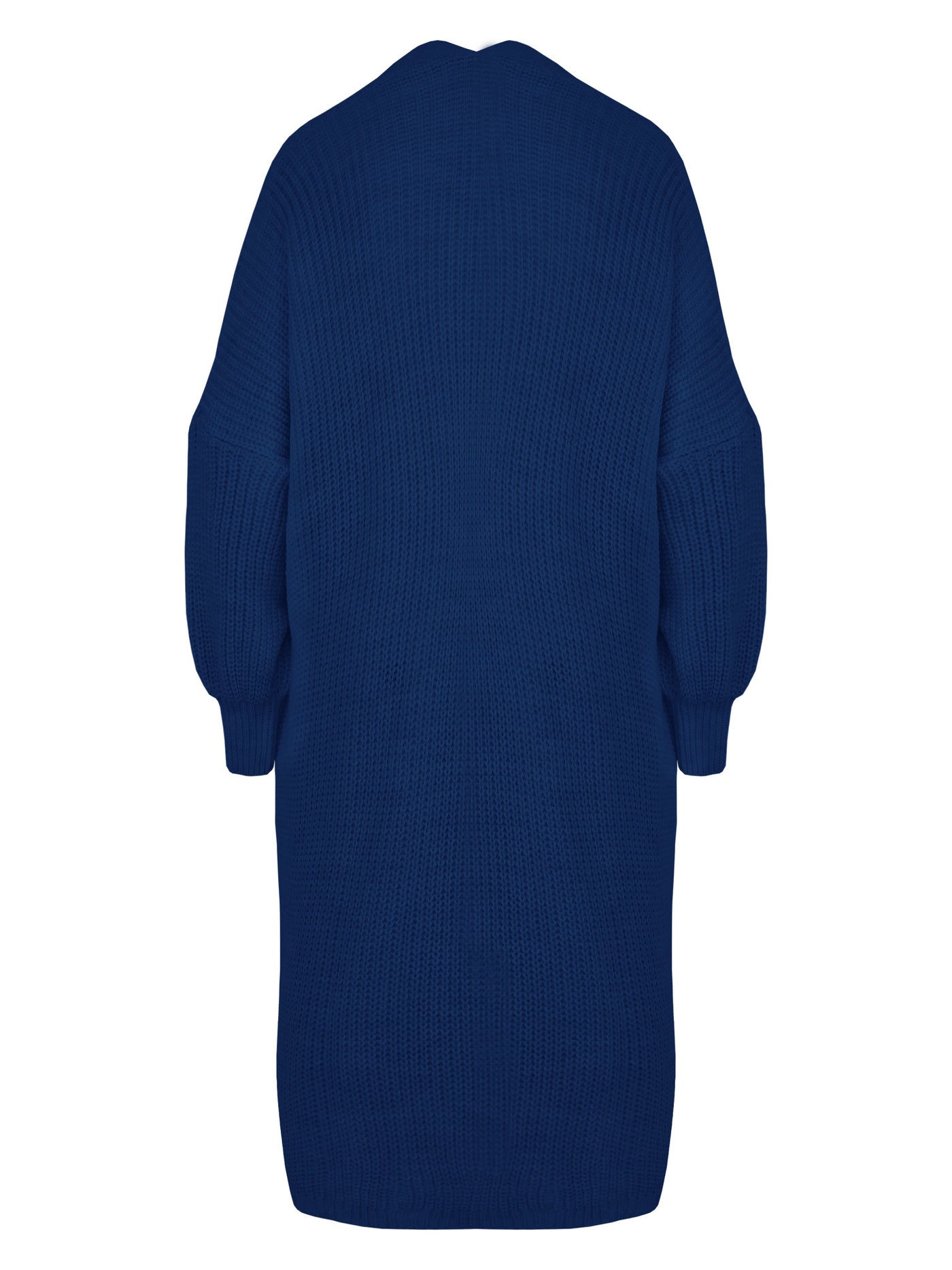 Gebreid Maxi Vest Blauw