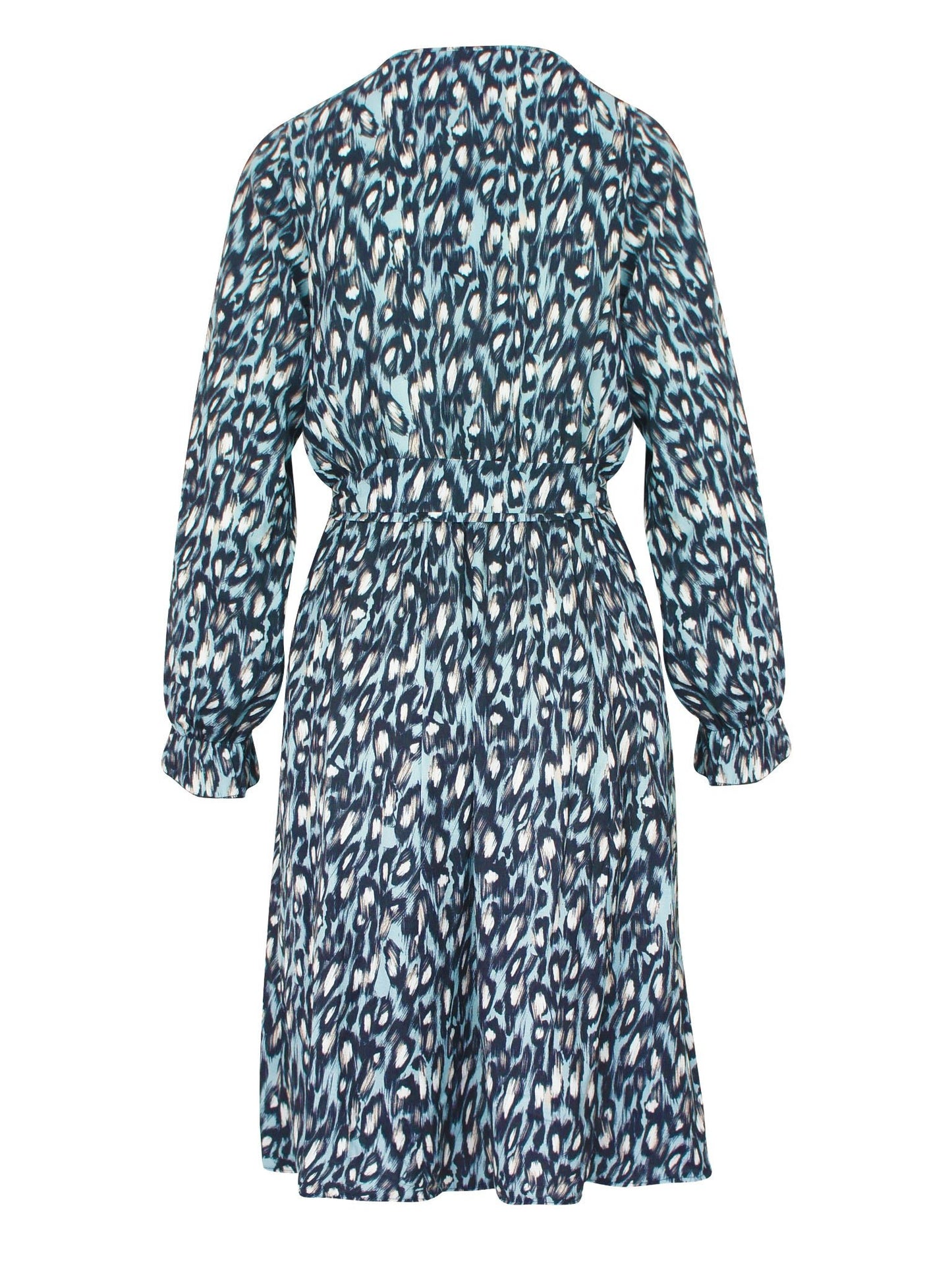 Leopard Overslag Jurk Groen - BlushFashionstore