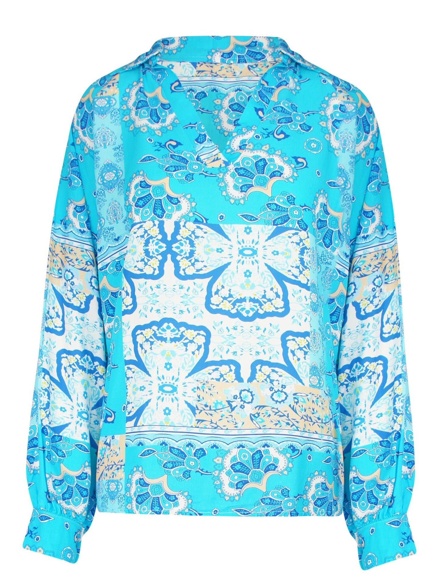 Paisley Blouse Top Blauw Sale - BlushFashionstore
