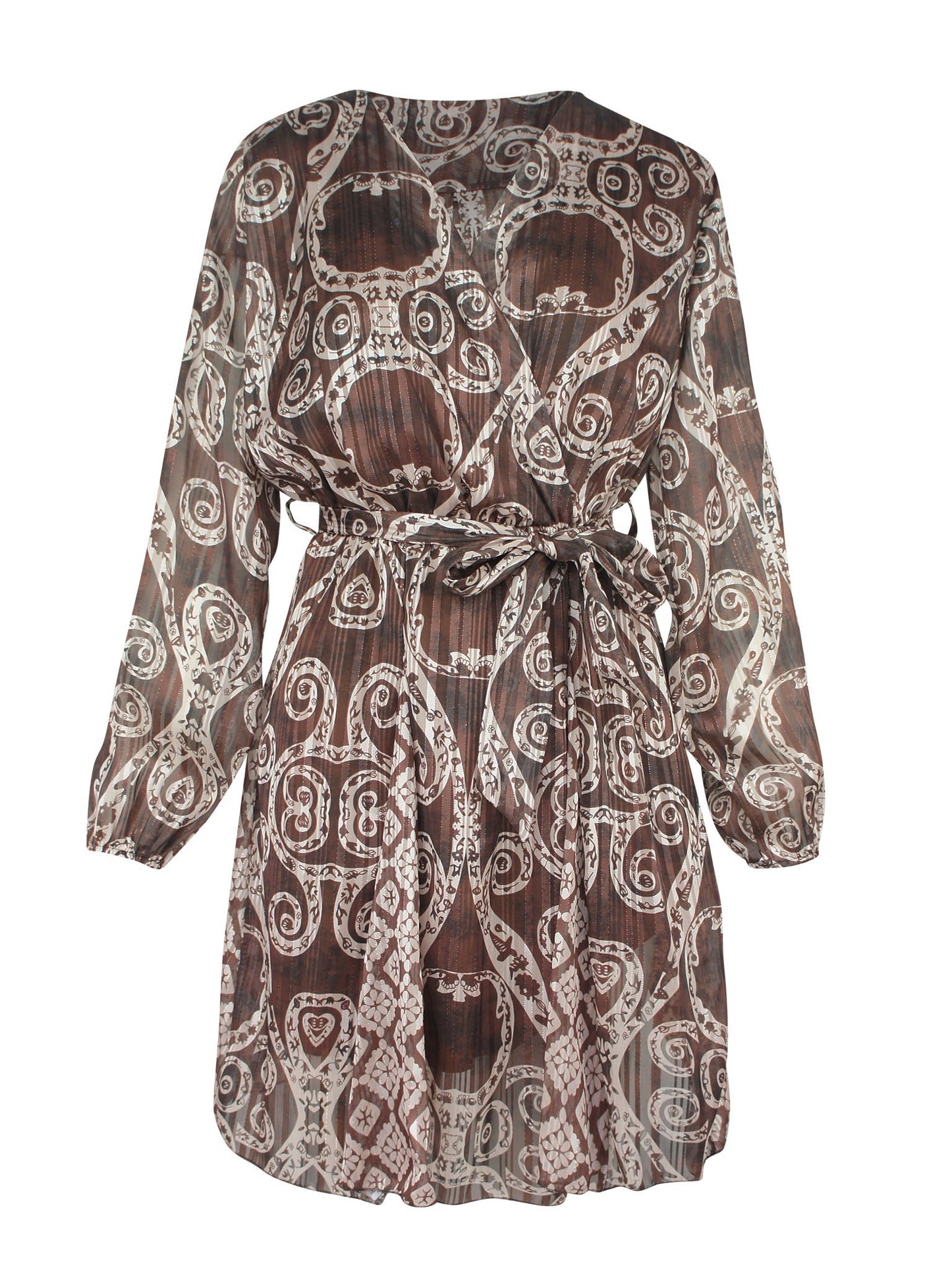 Transparant Jurk Bruin - BlushFashionstore