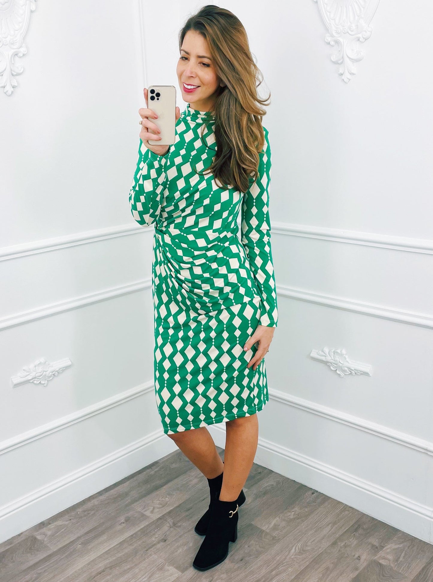 Triangel Jurk Groen - BlushFashionstore