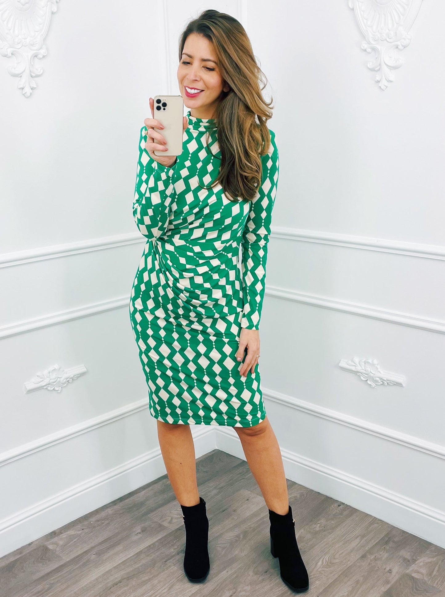 Triangel Jurk Groen - BlushFashionstore