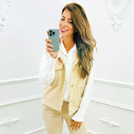 Button Gilet Teddy Beige