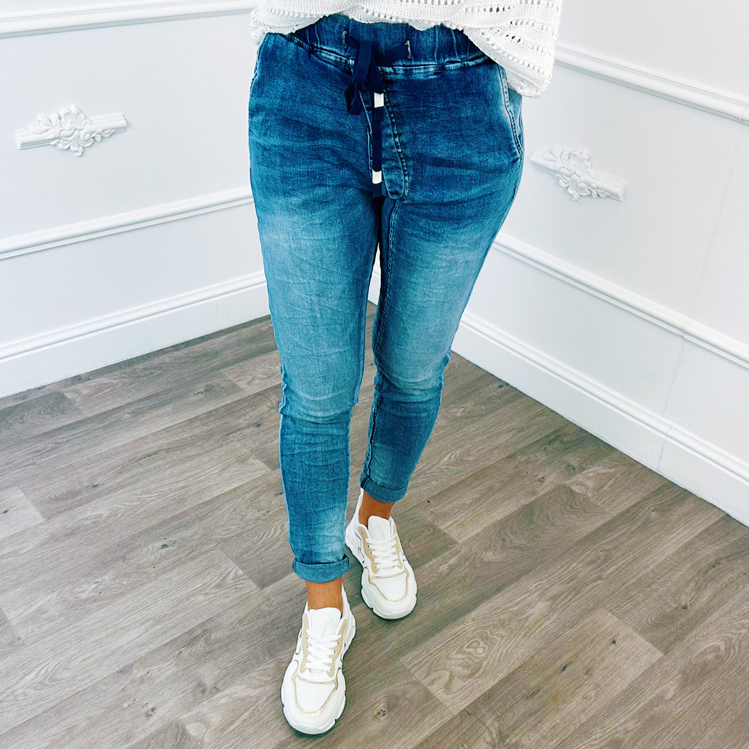 Comfy Jeans Blauw