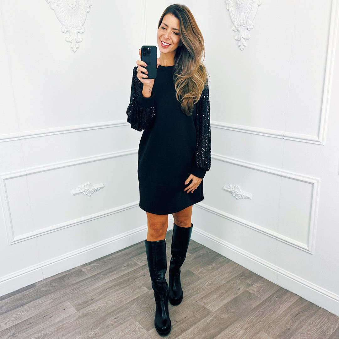 Sequin Sweater Dress