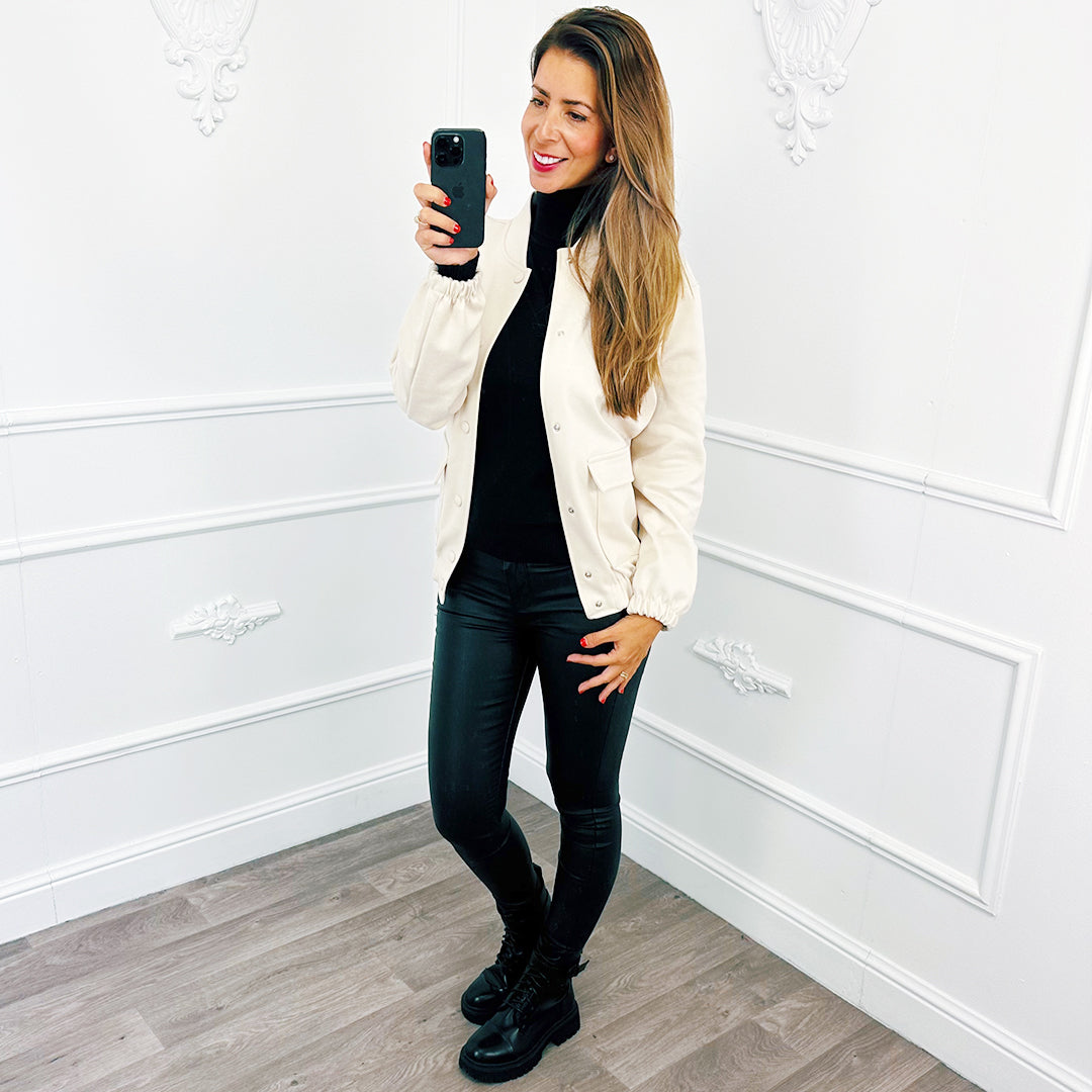 Basic Bomber Beige