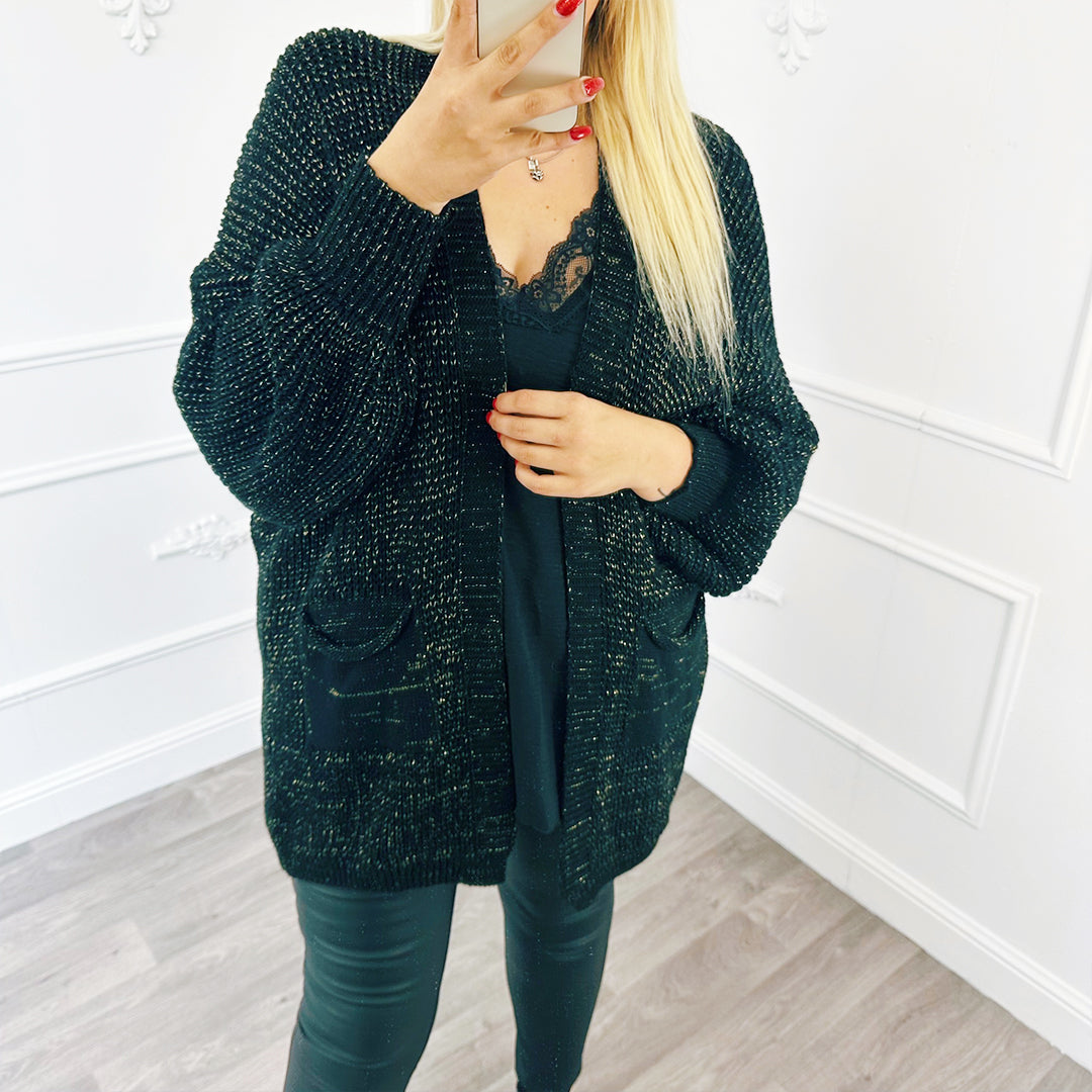 Vest Lurex Zwart
