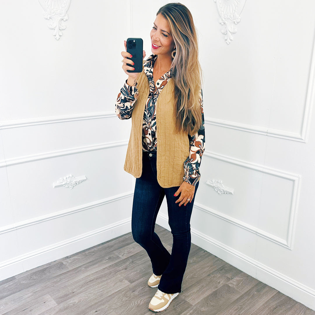 Gilet Mousseline Beige