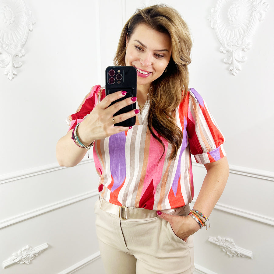 Kleurige Print Blouse