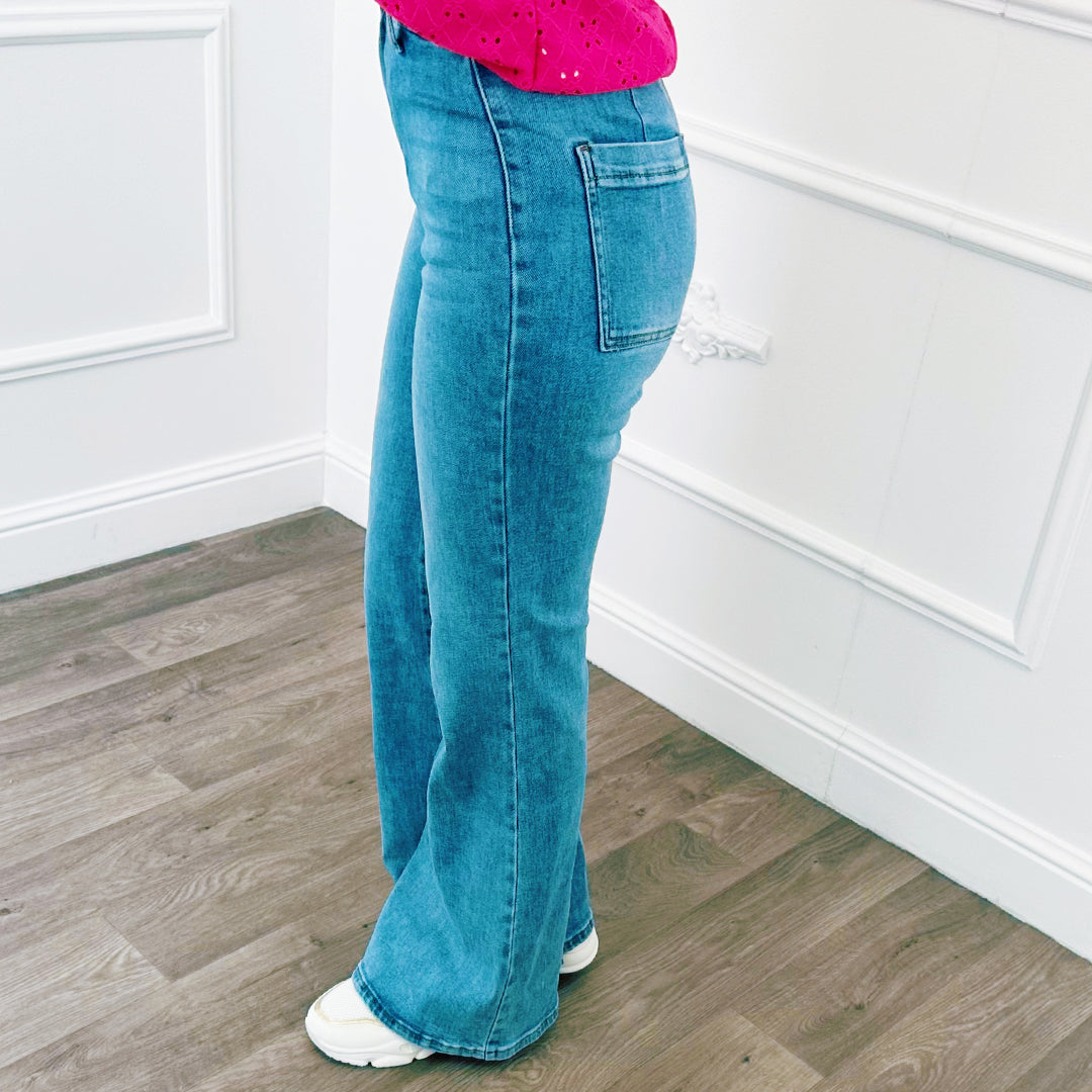 Jeans Wide Leg Lichtblauw