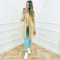 Suede Gilet Teddy Beige