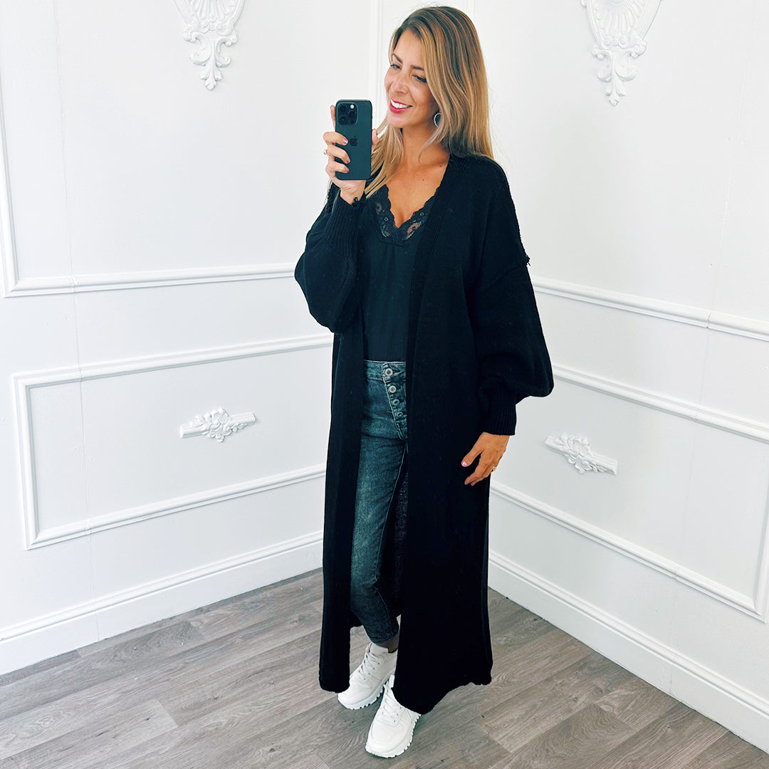 Basic Maxi Vest Zwart