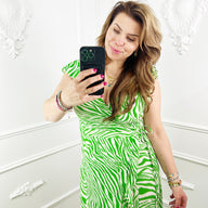Zebra wikkeljurk Groen