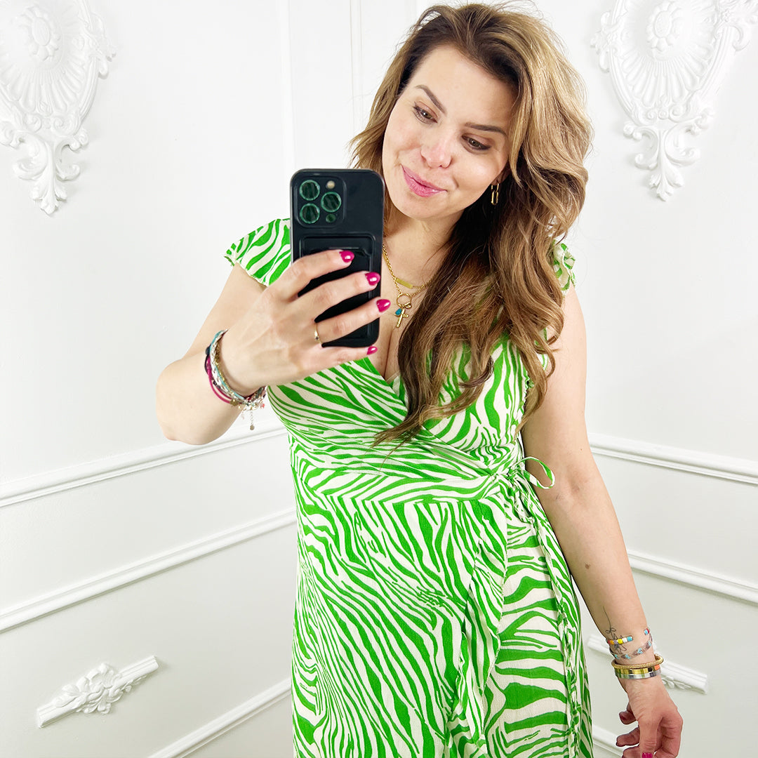 Zebra wikkeljurk Groen