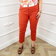 Oranje stretch chino