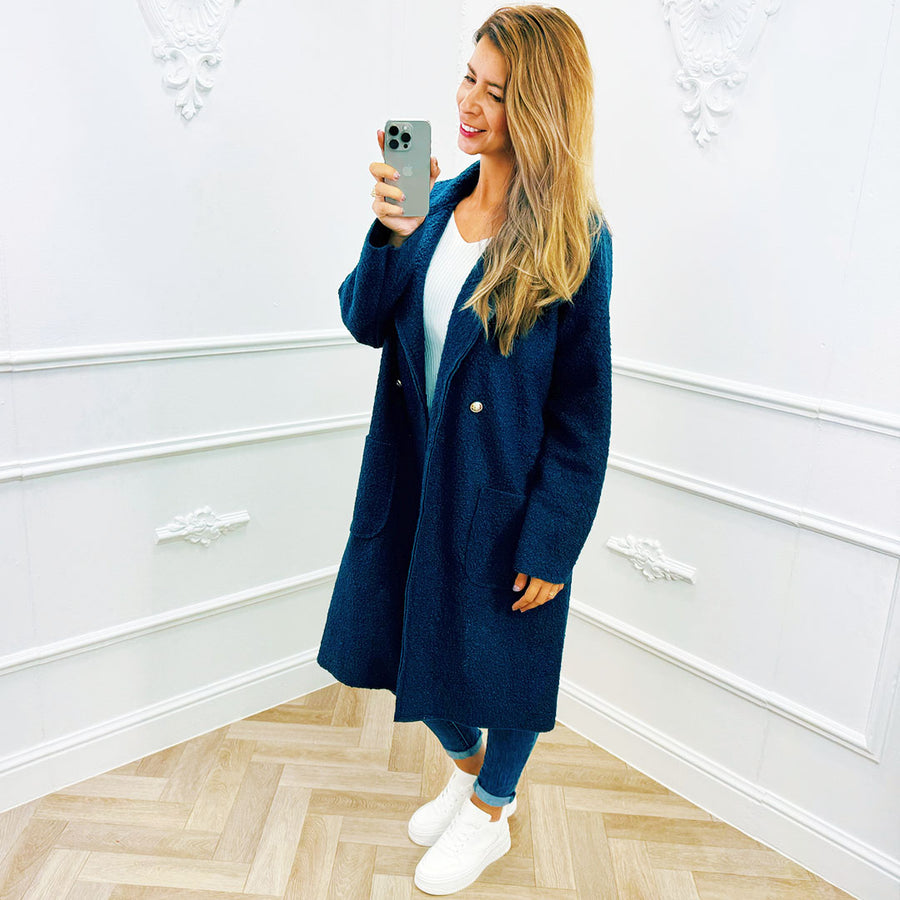 Teddy Trenchcoat Blauw