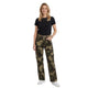 Jill wide leg cargo broek camouflage voor dames