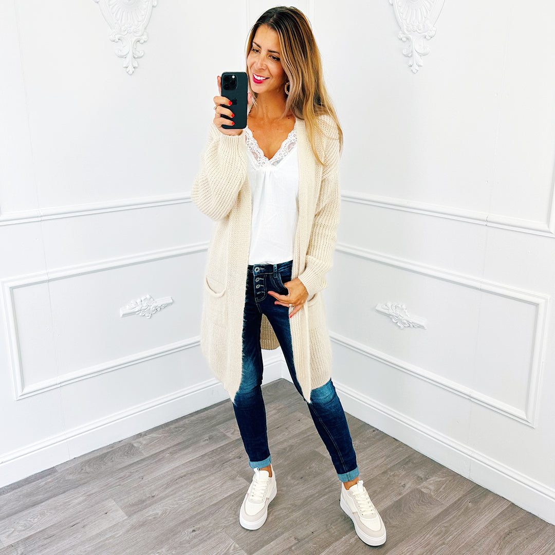 Midi Vest Fluffy Creme