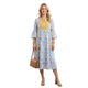 Bohemian Dress White-Blue