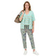 2-Delige Gebreide Set met Zigzag Patroon - Mintgroen