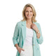 Maya Lurex Katoenen Blazer Zeegroen