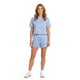 Zoë Sportieve Polkadot Set met Short Lichtblauw