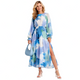 Iris Chiffon Maxi Jurk - Blauw Mint