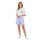 Kyra luipaard co-ord set in blauw voor dames - animal print