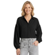 Zola Blouse met Pofmouwen Zwart