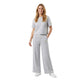 Urban Wide Leg Lounge Set met Quote Patch Grijs Melange