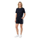 Noor Sportieve Co-ord Set met Shorts Marineblauw