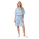 Saar Katoenen Paisley Co-ord Set Lichtblauw