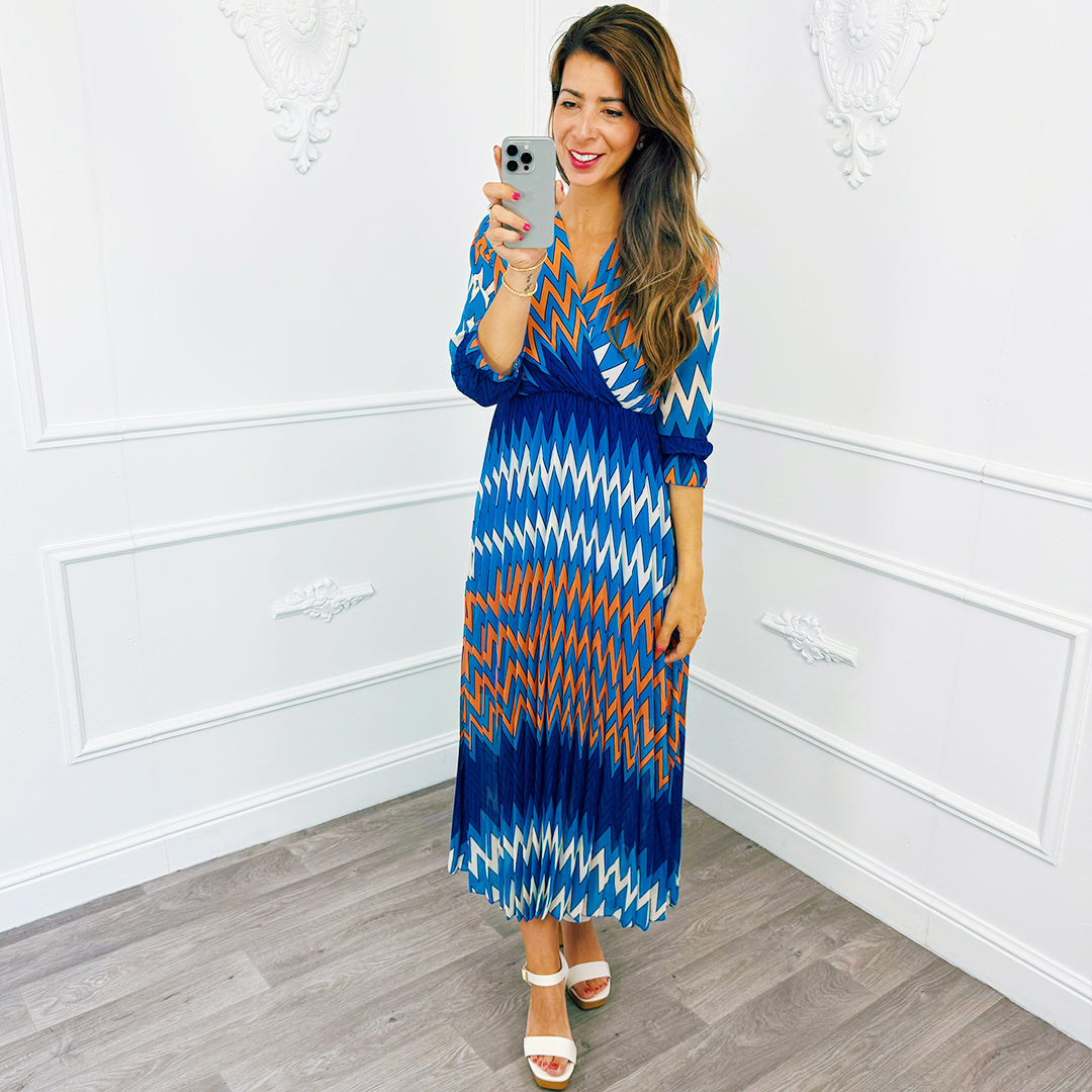 ZigZag Dress Blue