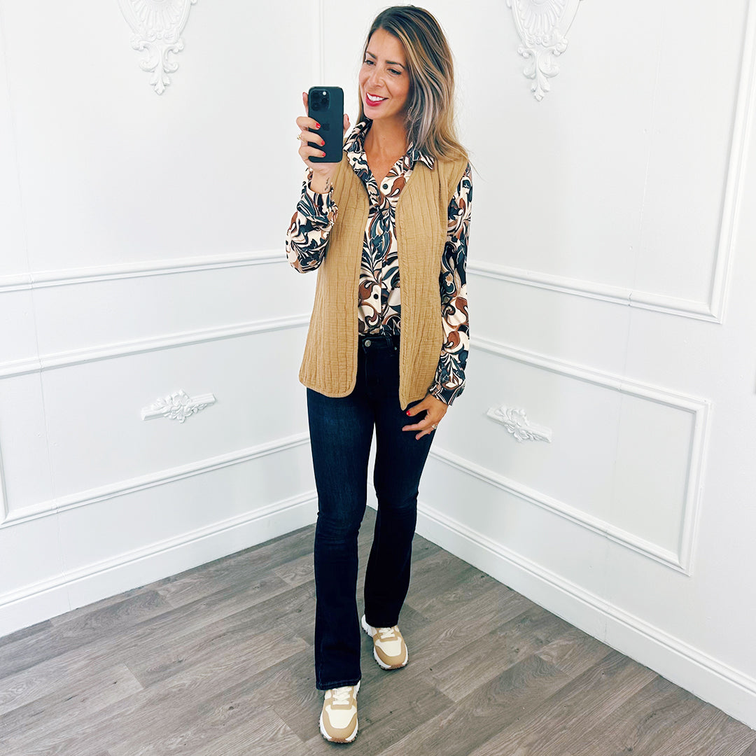 Gilet Mousseline Beige