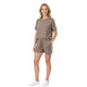 Noor Sportieve Co-ord Set met Shorts Taupe