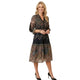 "Zwarte Boho Jurk met Open Rug