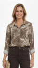 Crème Paisley Shirt met 20% Wol