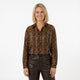 Bruin Shirt met Leopard Print en 20% Wol