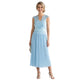 Plisse Midi Rok Lichtblauw