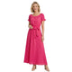 Lana Polka Dot Jurk Fuchsia