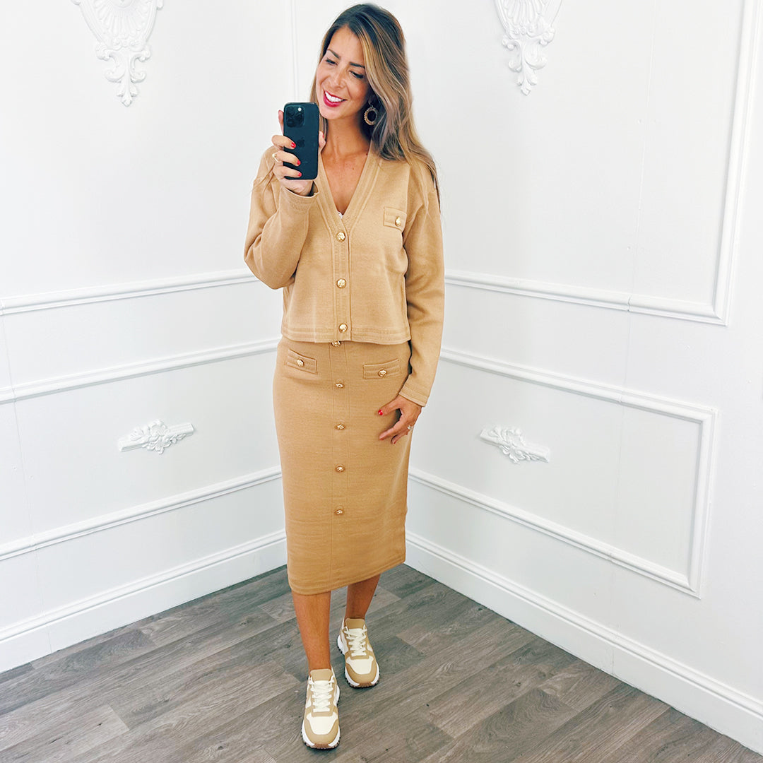 Twinset Button Camel